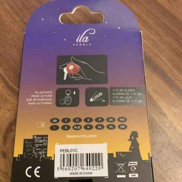 ila Pebble Keyring Personal Alarm 115 dB Alarm -Black - New and Sealed - Picture 3 of 8